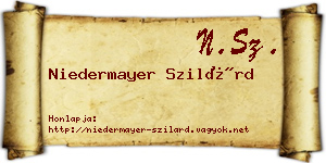 Niedermayer Szilárd névjegykártya