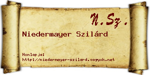 Niedermayer Szilárd névjegykártya