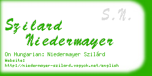 szilard niedermayer business card