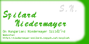 szilard niedermayer business card